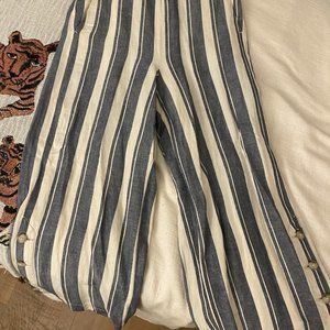 Madewell blue and white striped pants